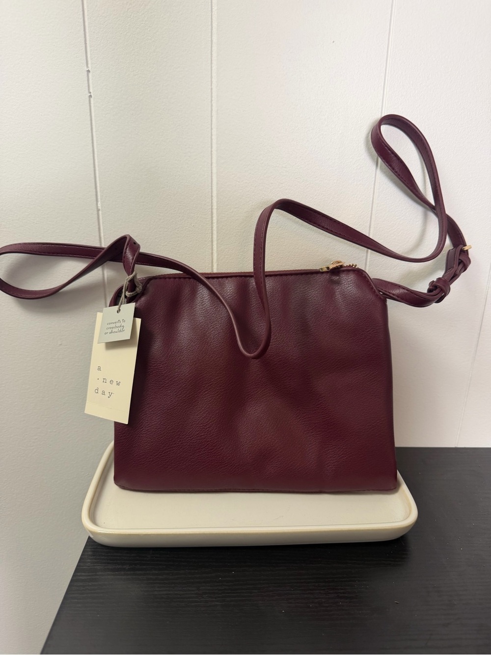 a new day Crossbody Bag in Burgundy